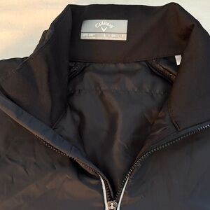 Callaway Black Quilted Half-Zip Golf Pullover